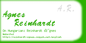 agnes reinhardt business card